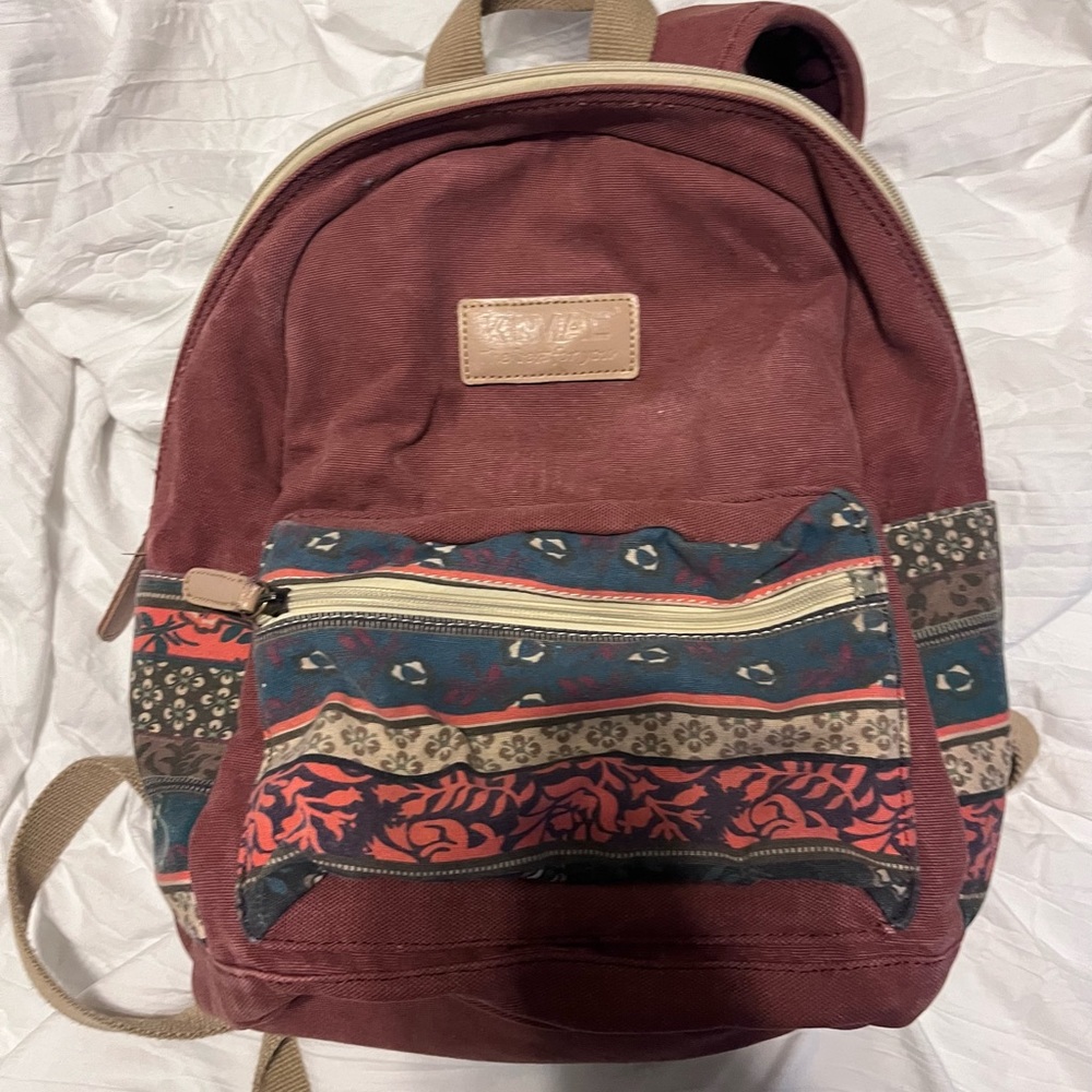 Kinmac brown with print all purpose backpack